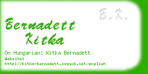 bernadett kitka business card